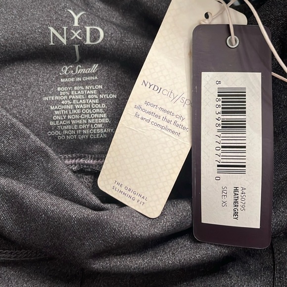 NWT NYDJ Women’s Gray City Sport Original Slimming Fit Capri Leggings Sz XS Yoga - Picture 7 of 10